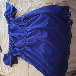 2x shein royal blue dress